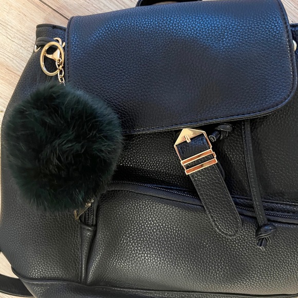 Black Nasty Gal Faux Leather Mini Backpack - Picture 2 of 5